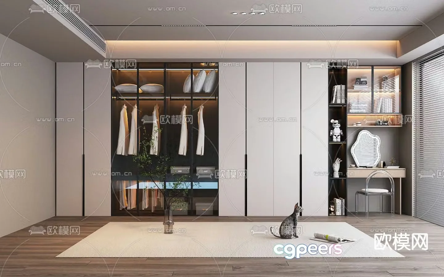 Modern Wardrobe Wardrobe 3d Model