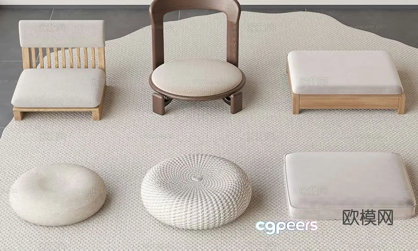 cushion cushion futon sofa cushion 3d model