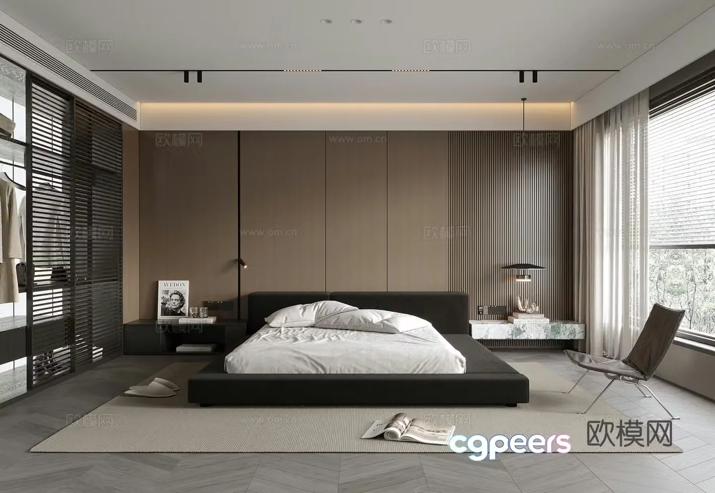 Modern Italian bedroom 3d model