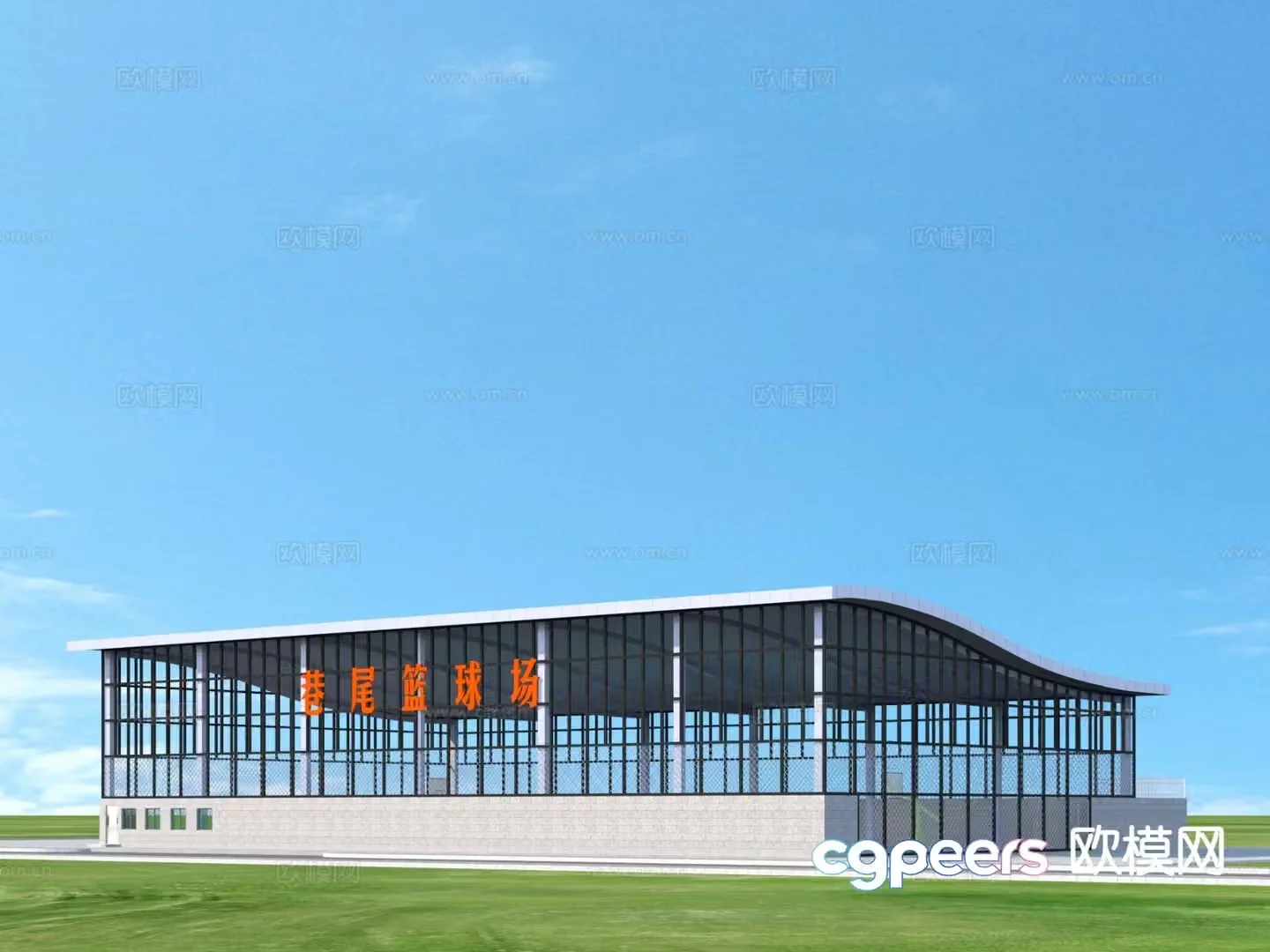 Basketball court appearance 3d model
