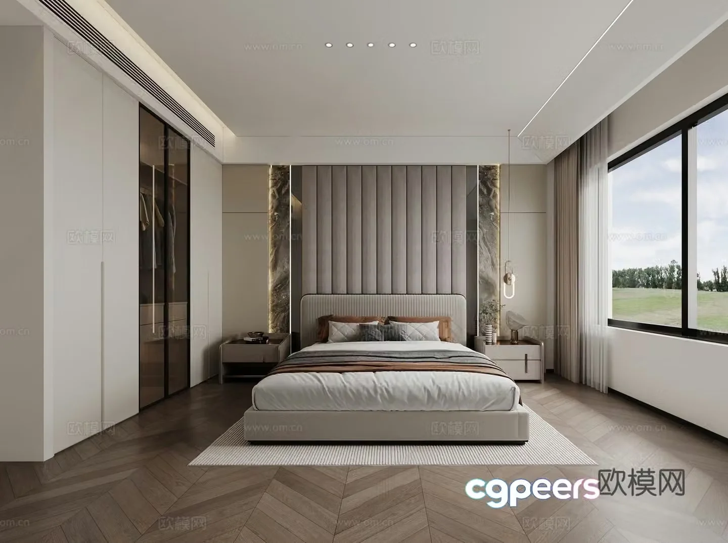Italian style bedroom master bedroom 3d model
