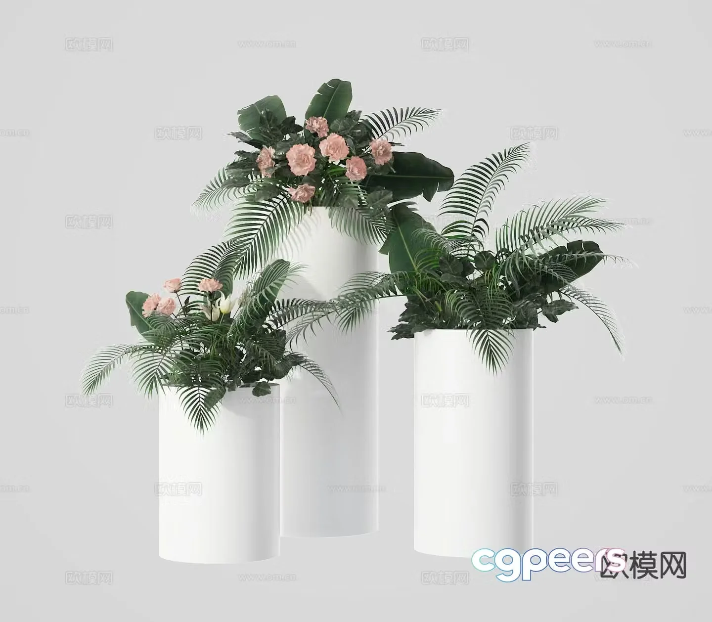 Modern plant potted 3D model