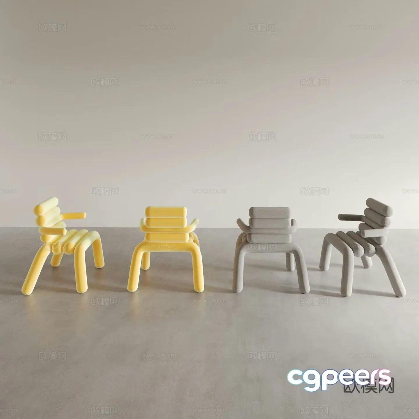 Modern chair leisure chair 3d model