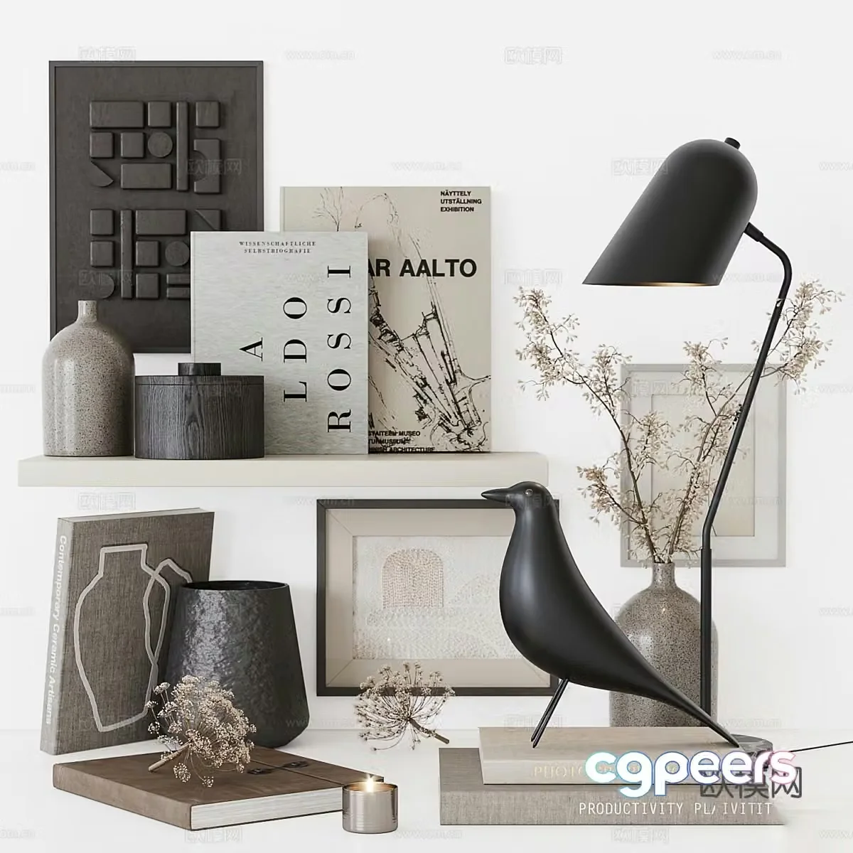 New Chinese style jewelry side table 3D model