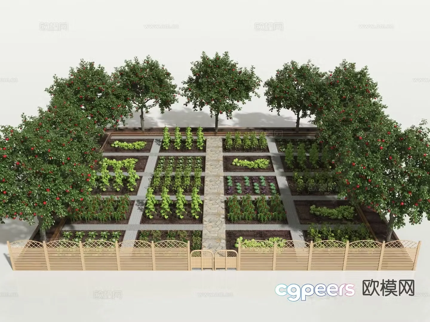 plantation crops 3d model