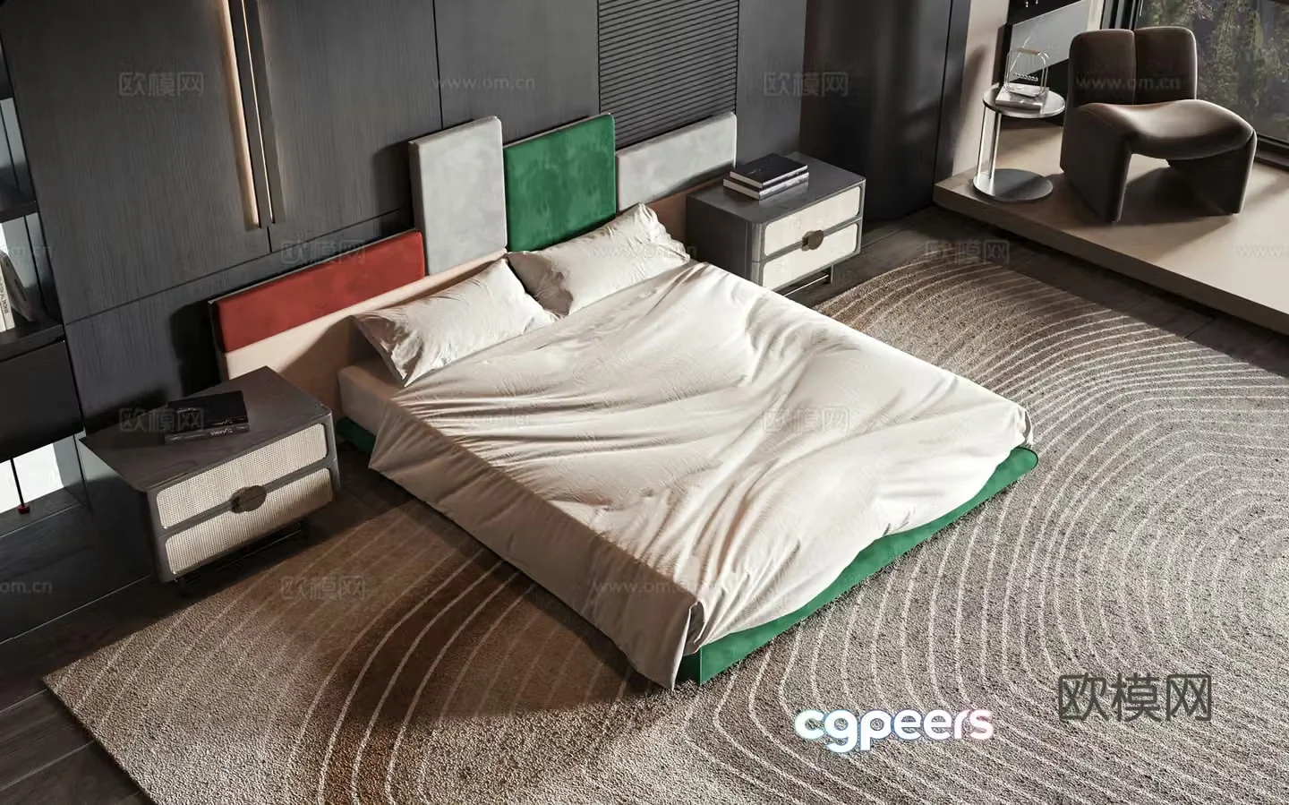 Modern style product bed 3d model