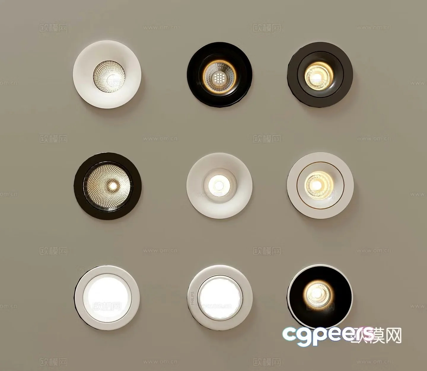 06 Modern downlight spotlight 3D model