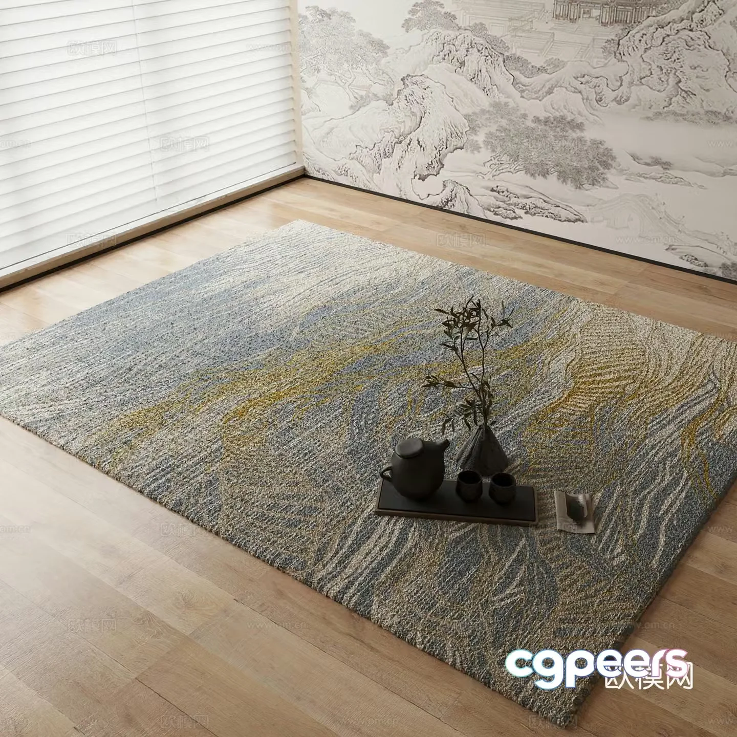 New Chinese carpet 3D model