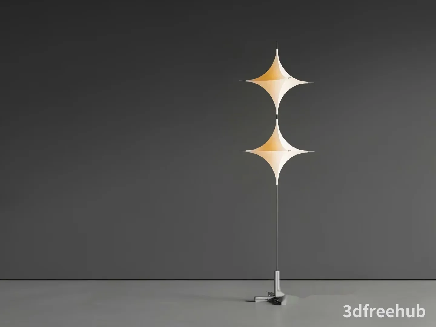 Gold Light Fixture 3D Model – 20565 – VRAY Render