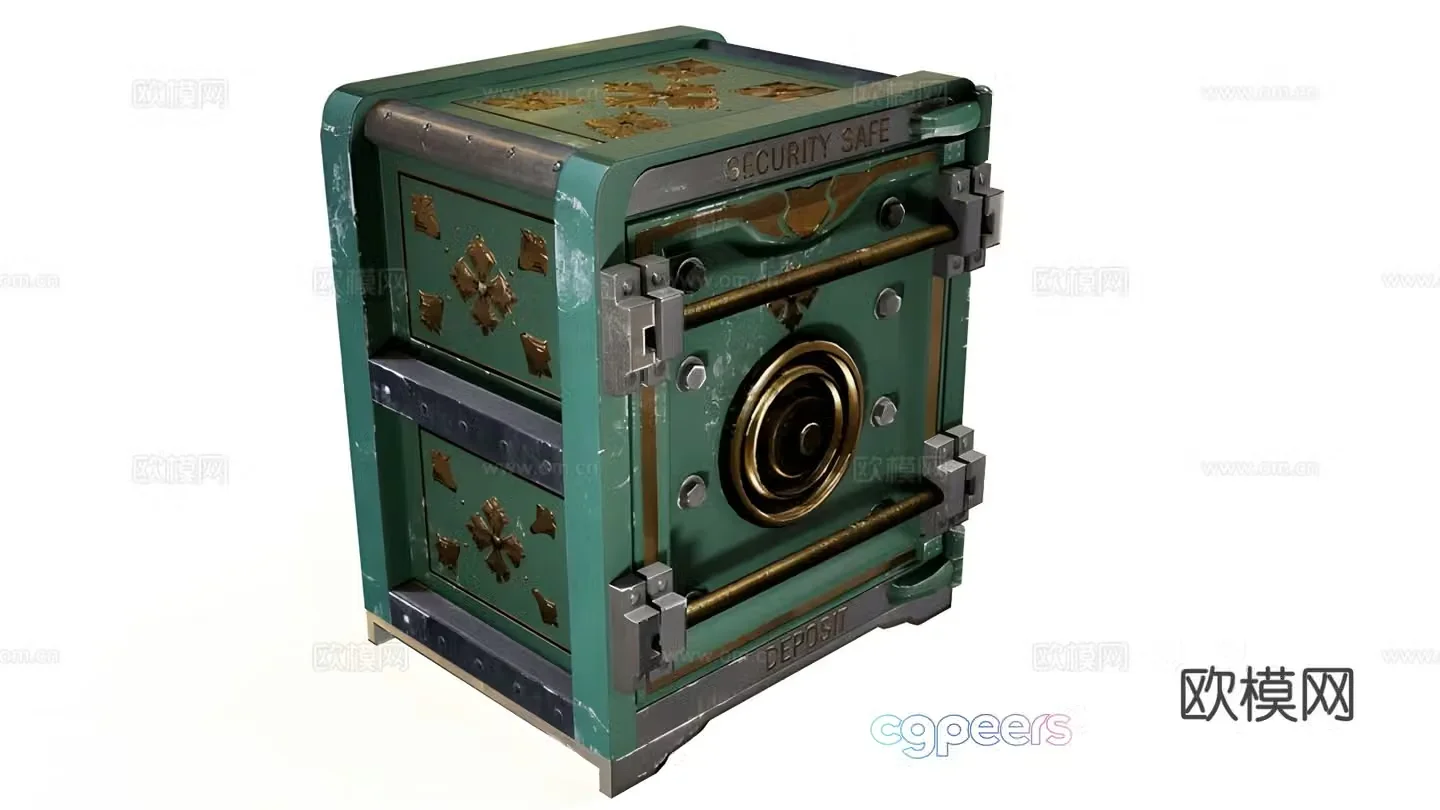 Industrial style safe 3d model