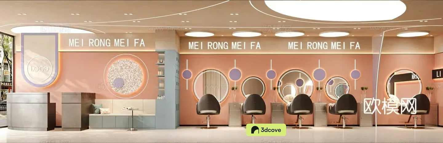 Modern hair salon barber shop