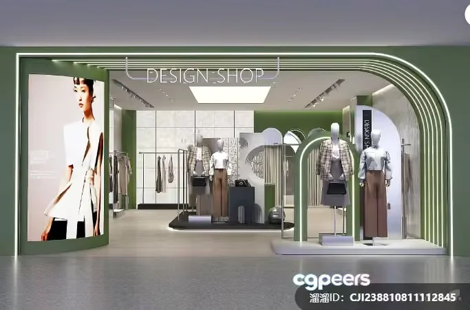 Modern Design Shop 3D Model – 14362 – VRAY Render