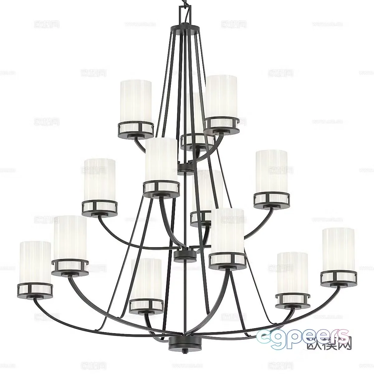 Lobby chandelier 3d model