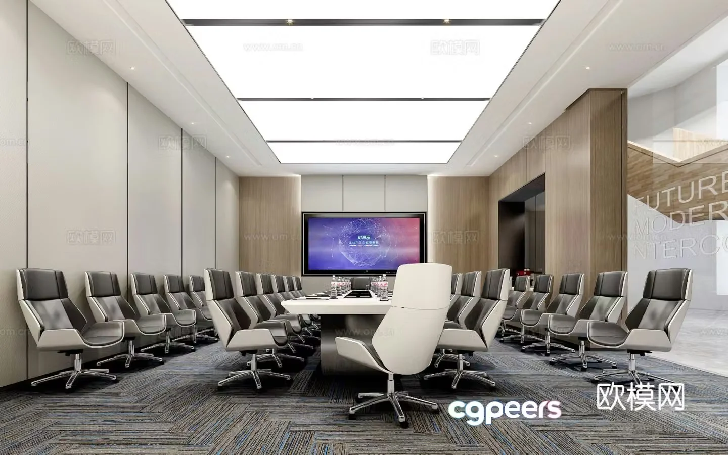Modern conference room 3d model