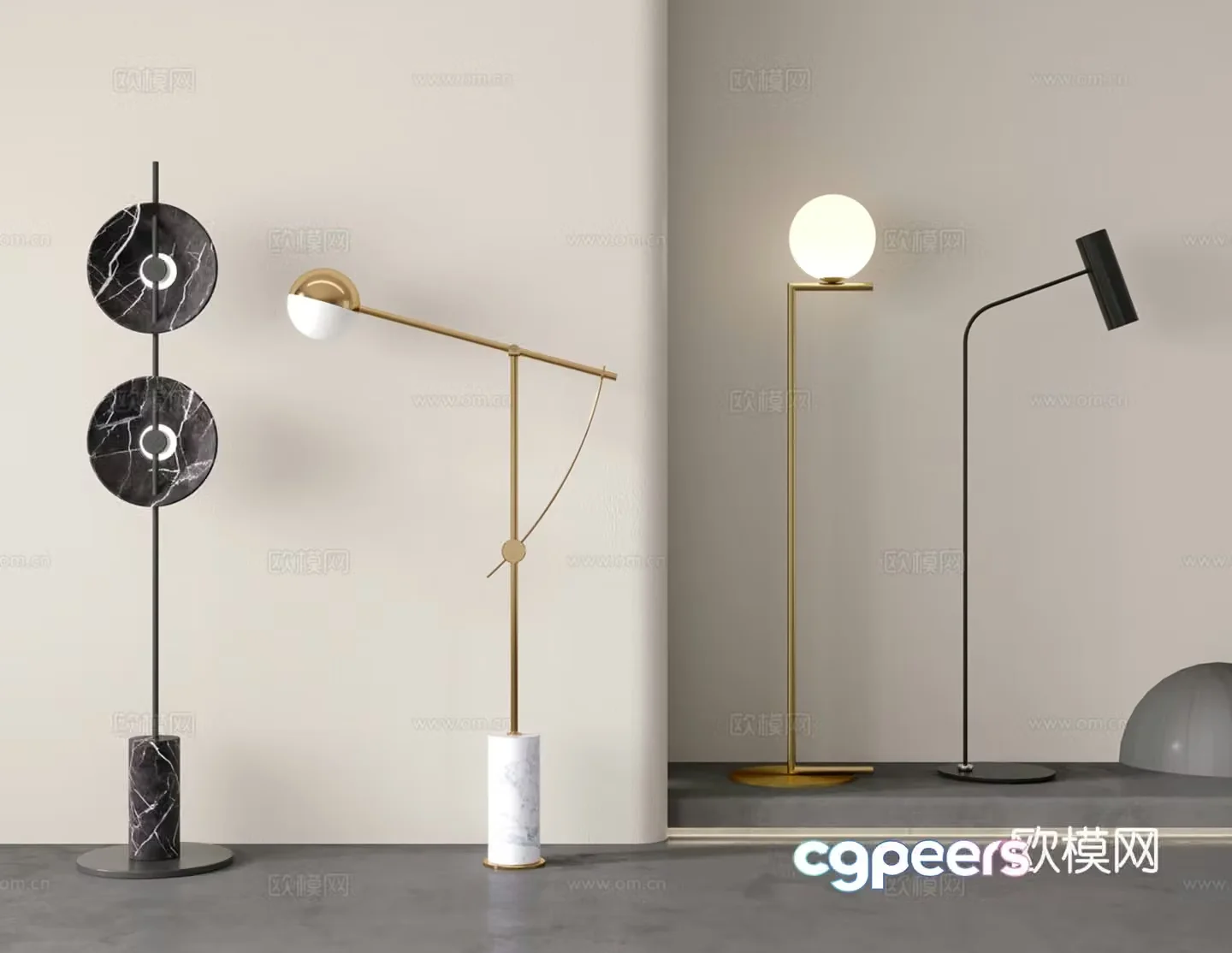 Modern floor lamp 3d model