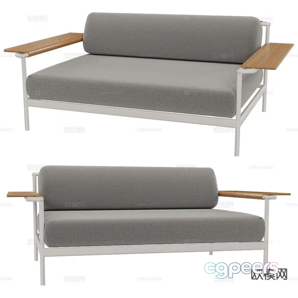Sifas modern love seat 3d model