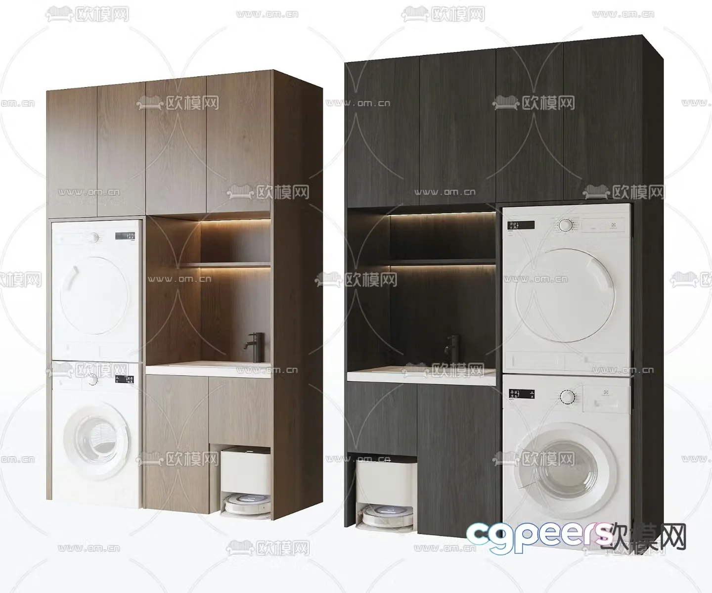 Balcony cabinet laundry cabinet 3d model