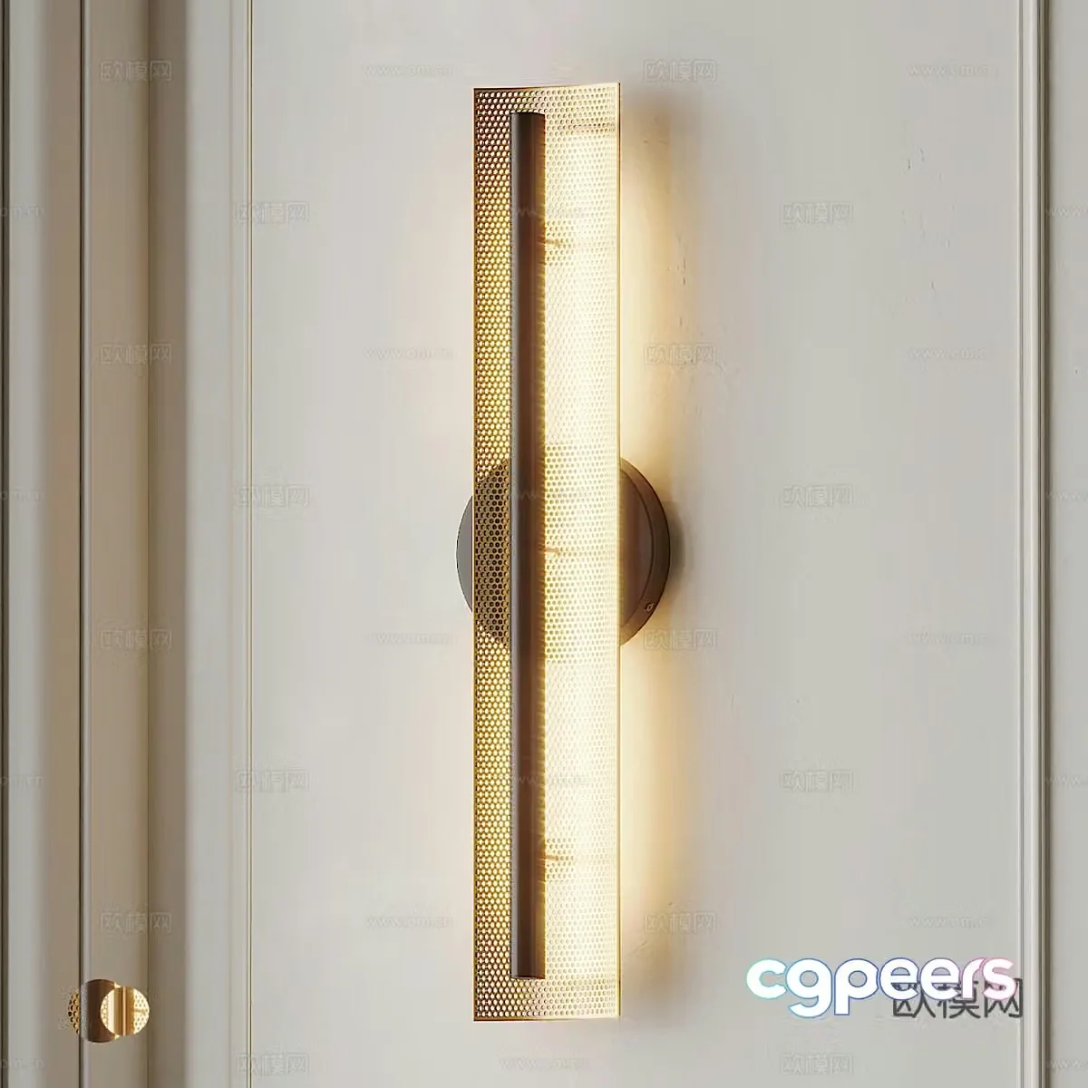 Modern light luxury porous LED wall light 3d model