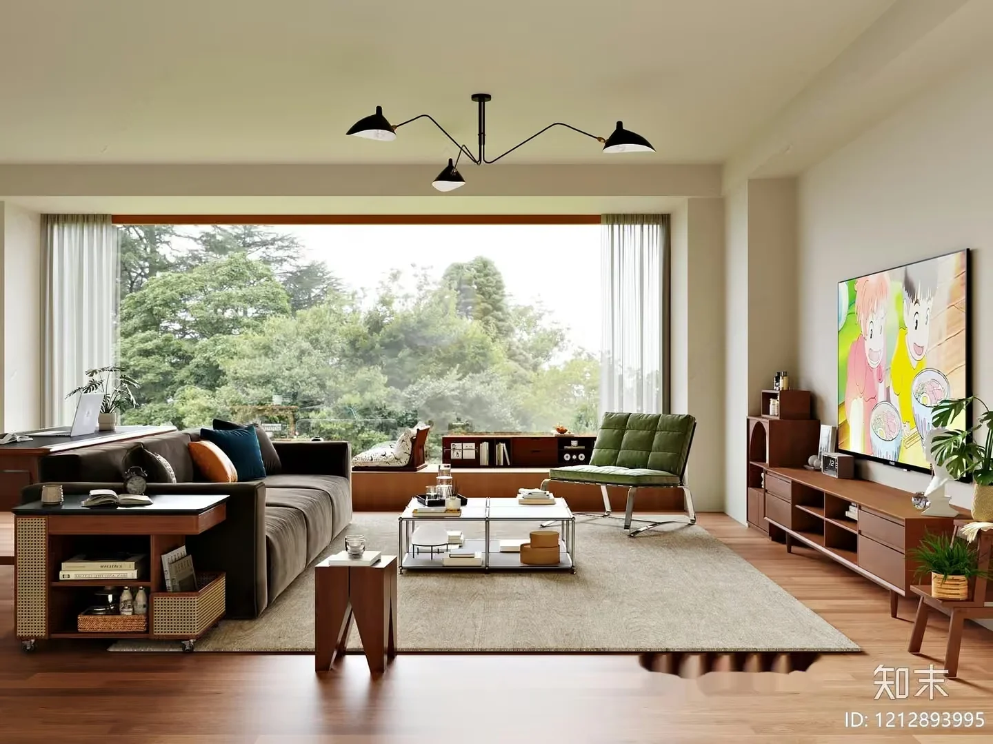 Modern Living Room 3D Model – 7165 – VRAY Render