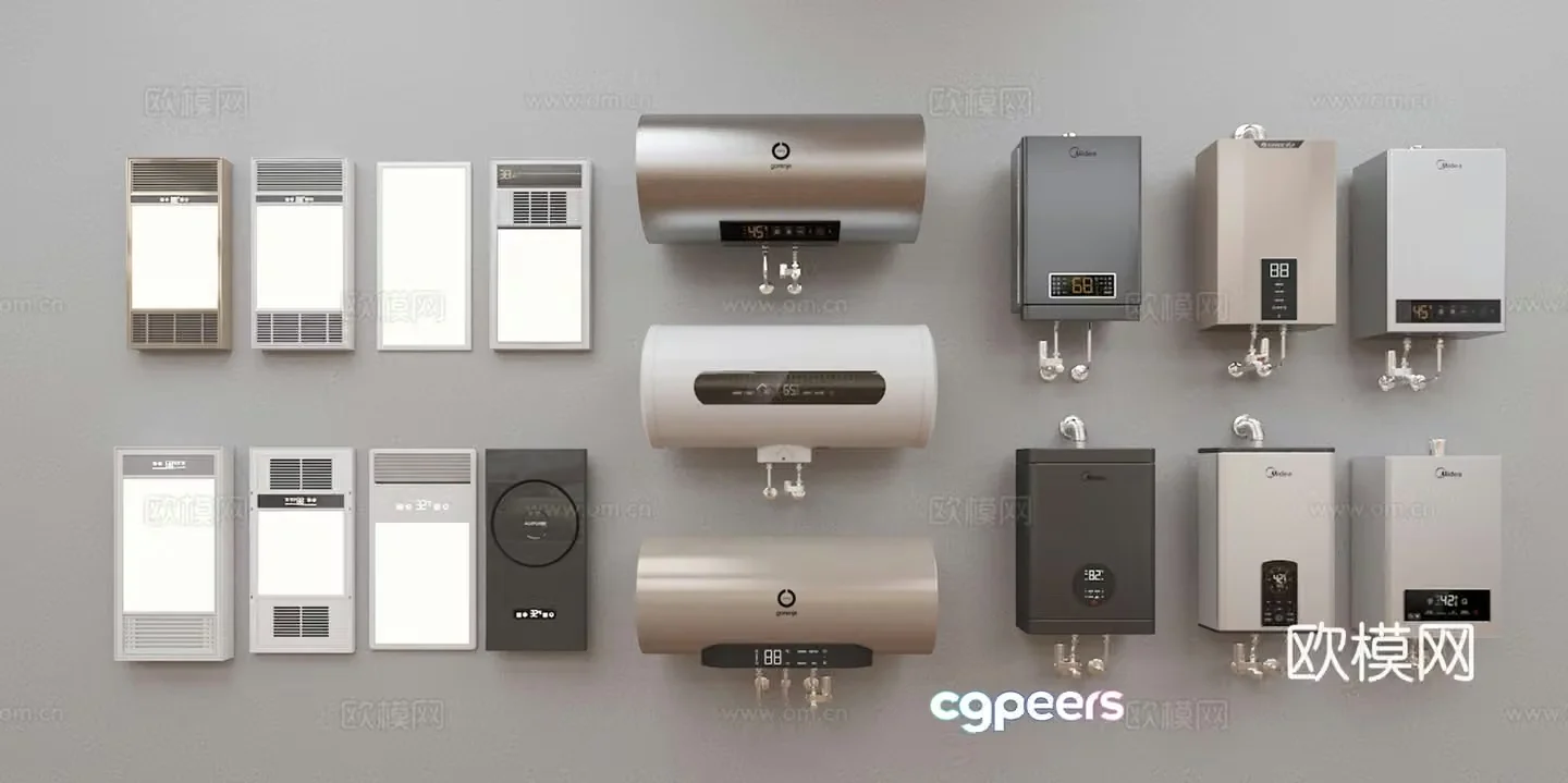 Water heater bathroom heater 3d model
