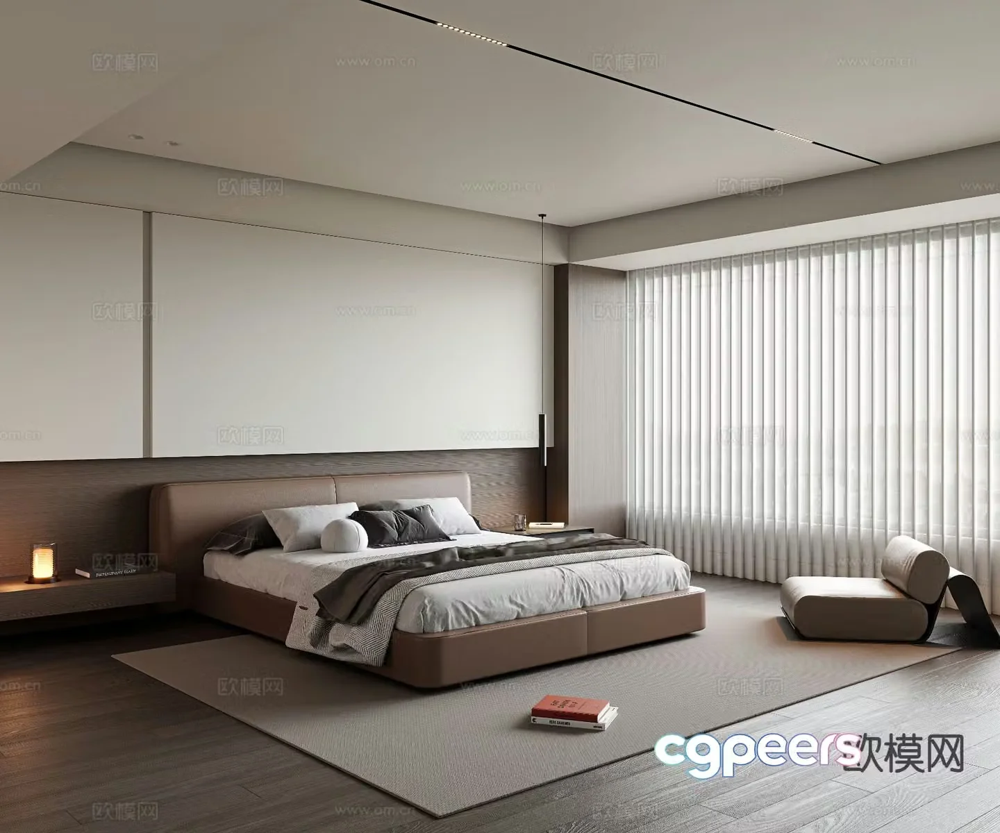 Italian style bedroom master bedroom 3d model