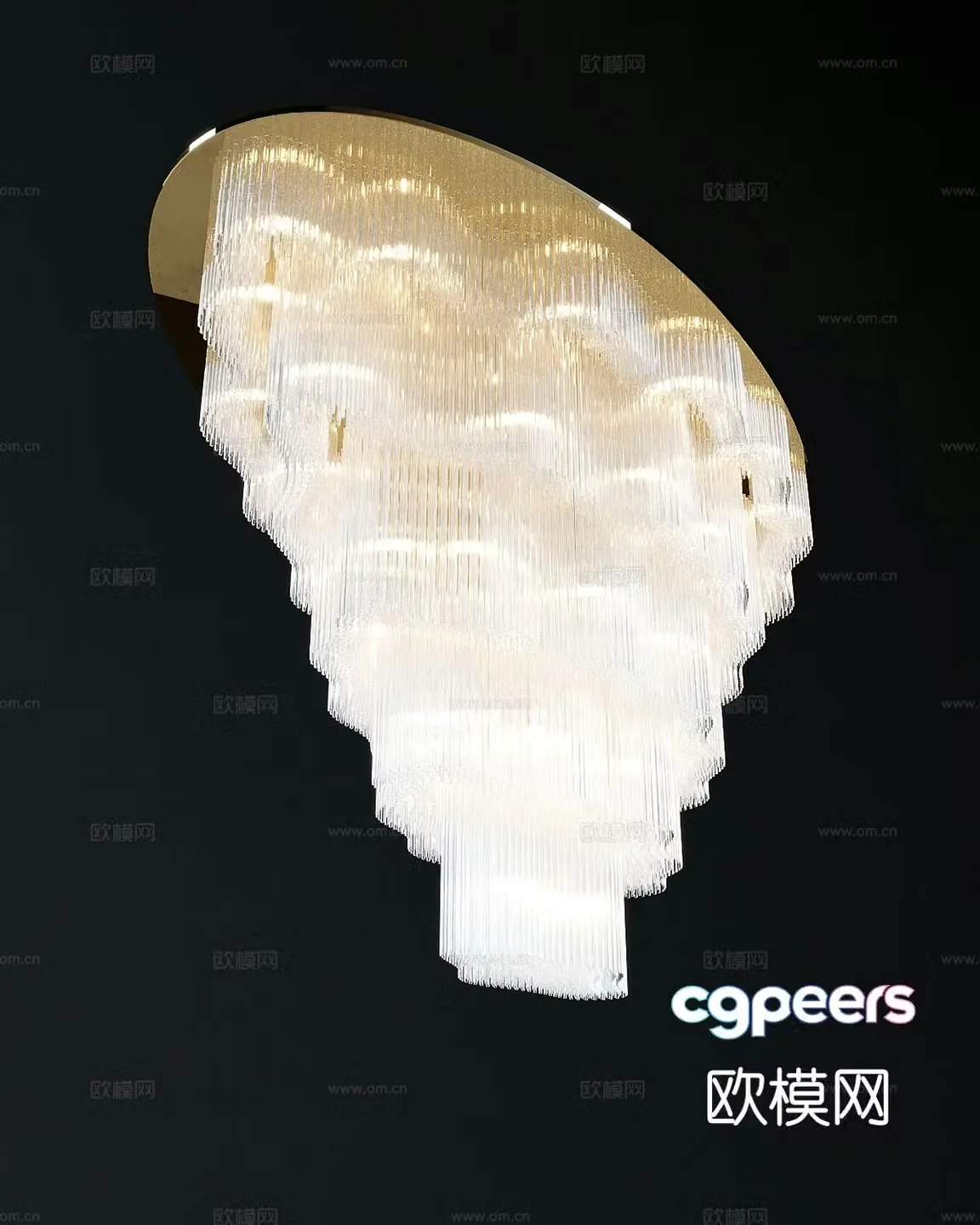 Lobby Chandelier 3d Model