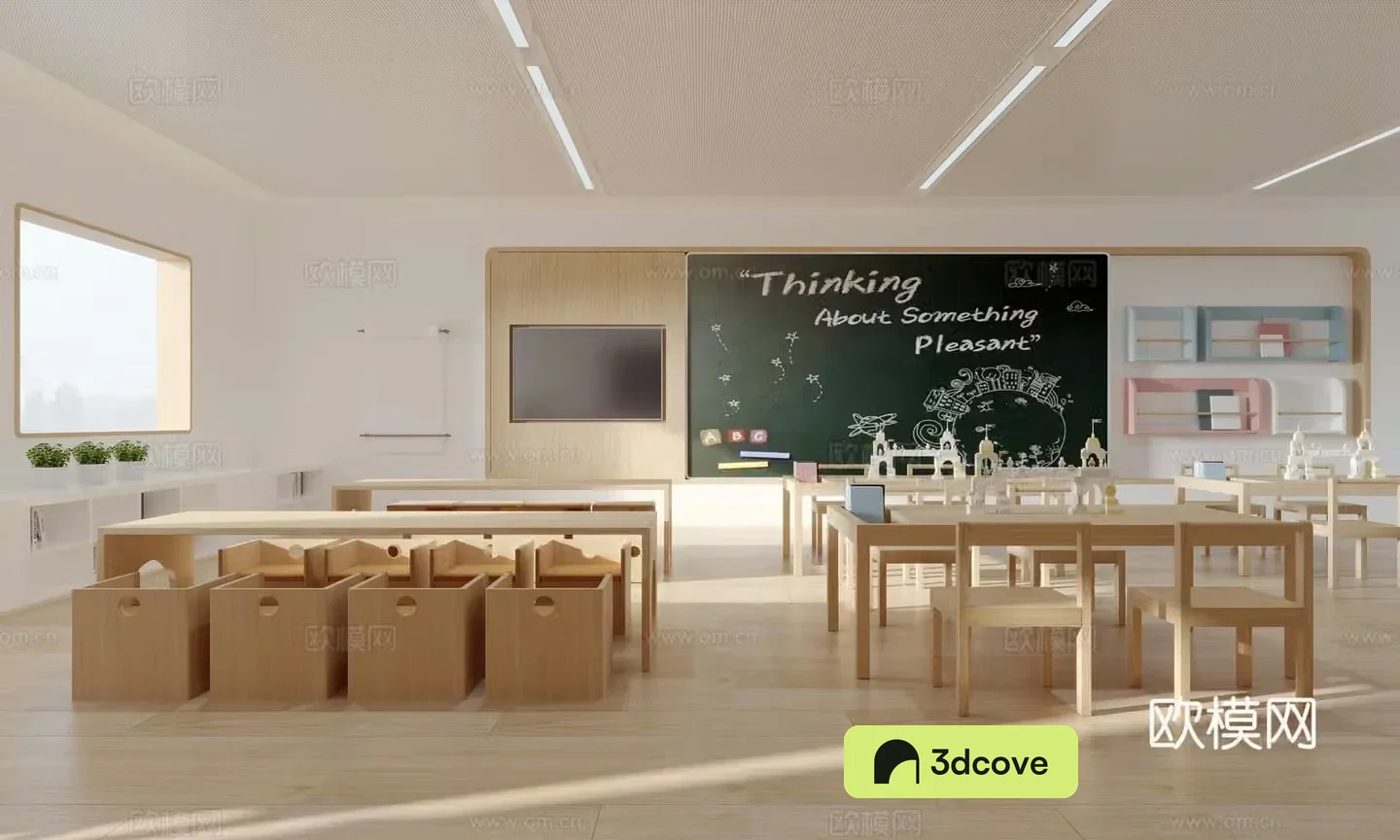 Children’s classroom kindergarten desk children’s activity room children’s desk chair blackboard children’s desk
