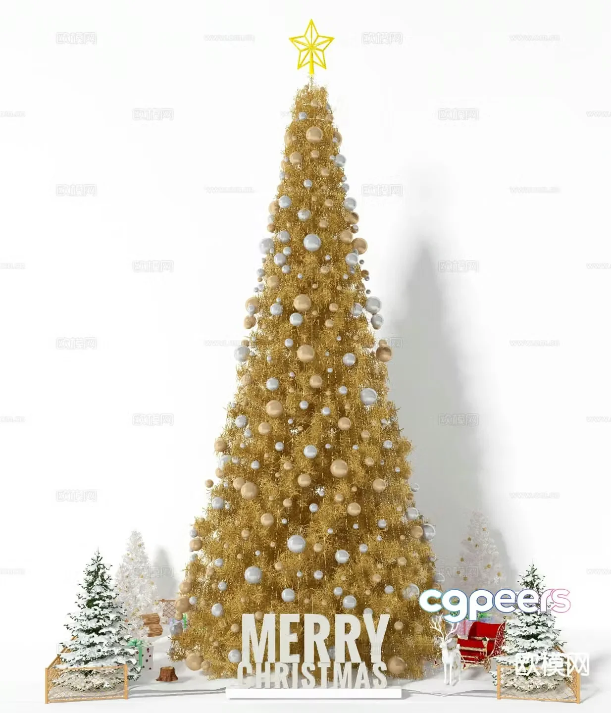 Christmas tree Christmas decoration 3d model