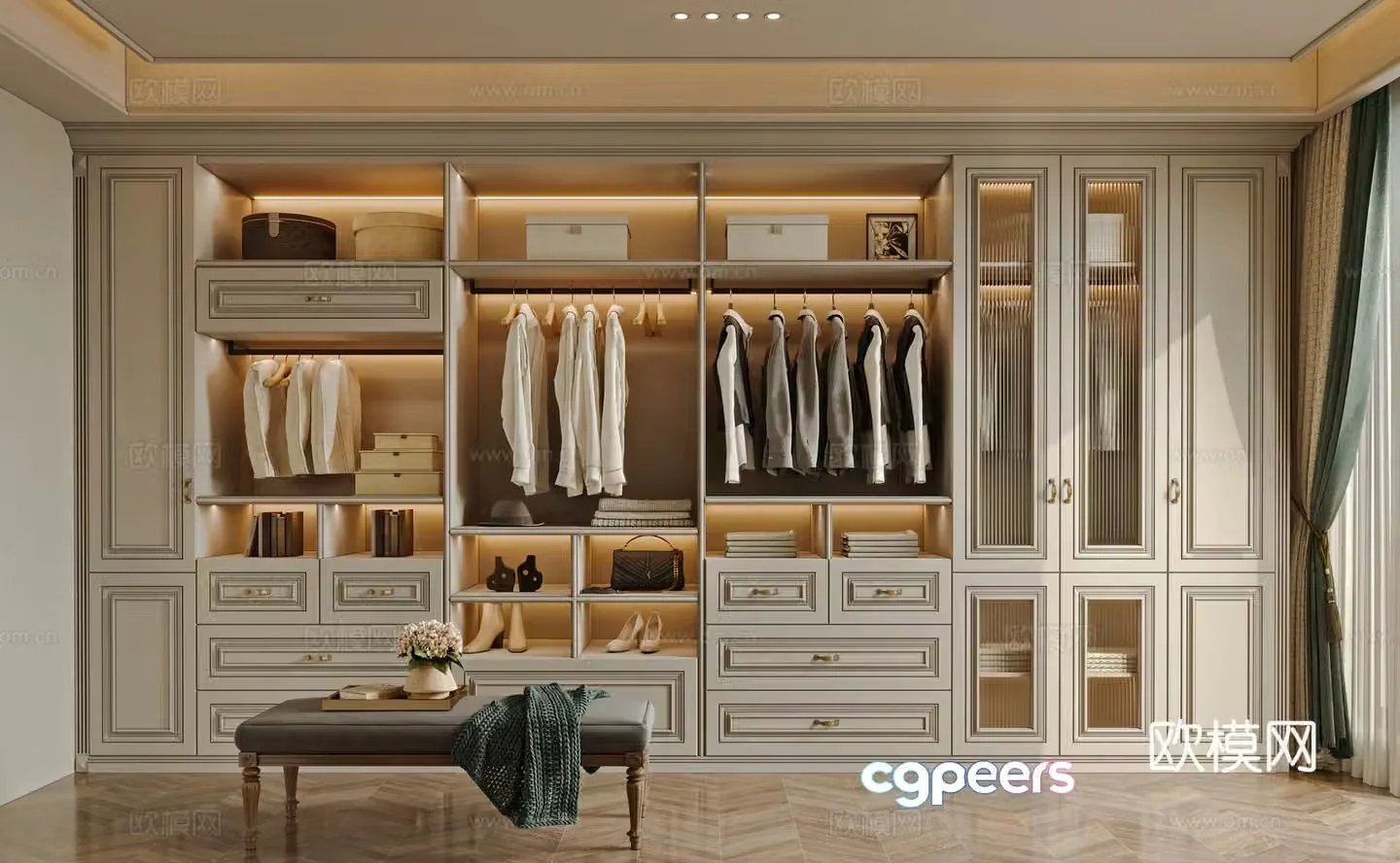 French cloakroom 3d model