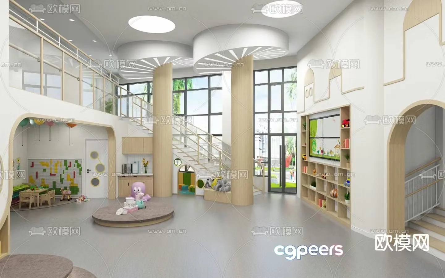 Kindergarten hall 3d model
