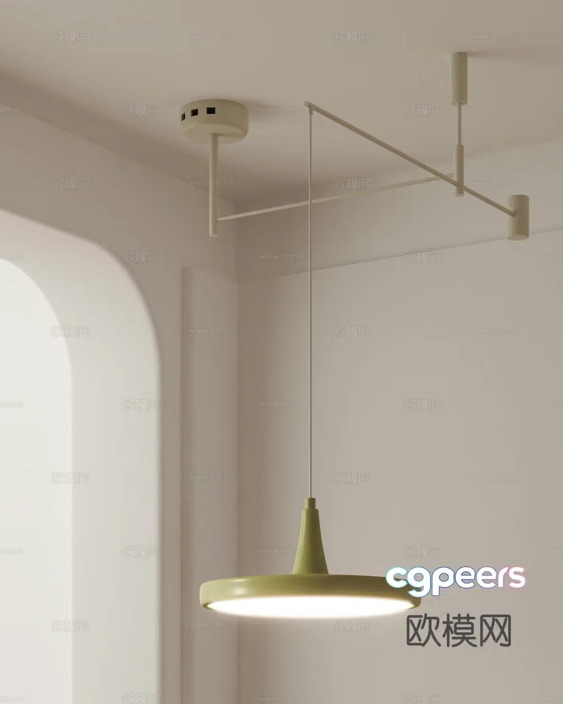 Modern chandelier 3d model