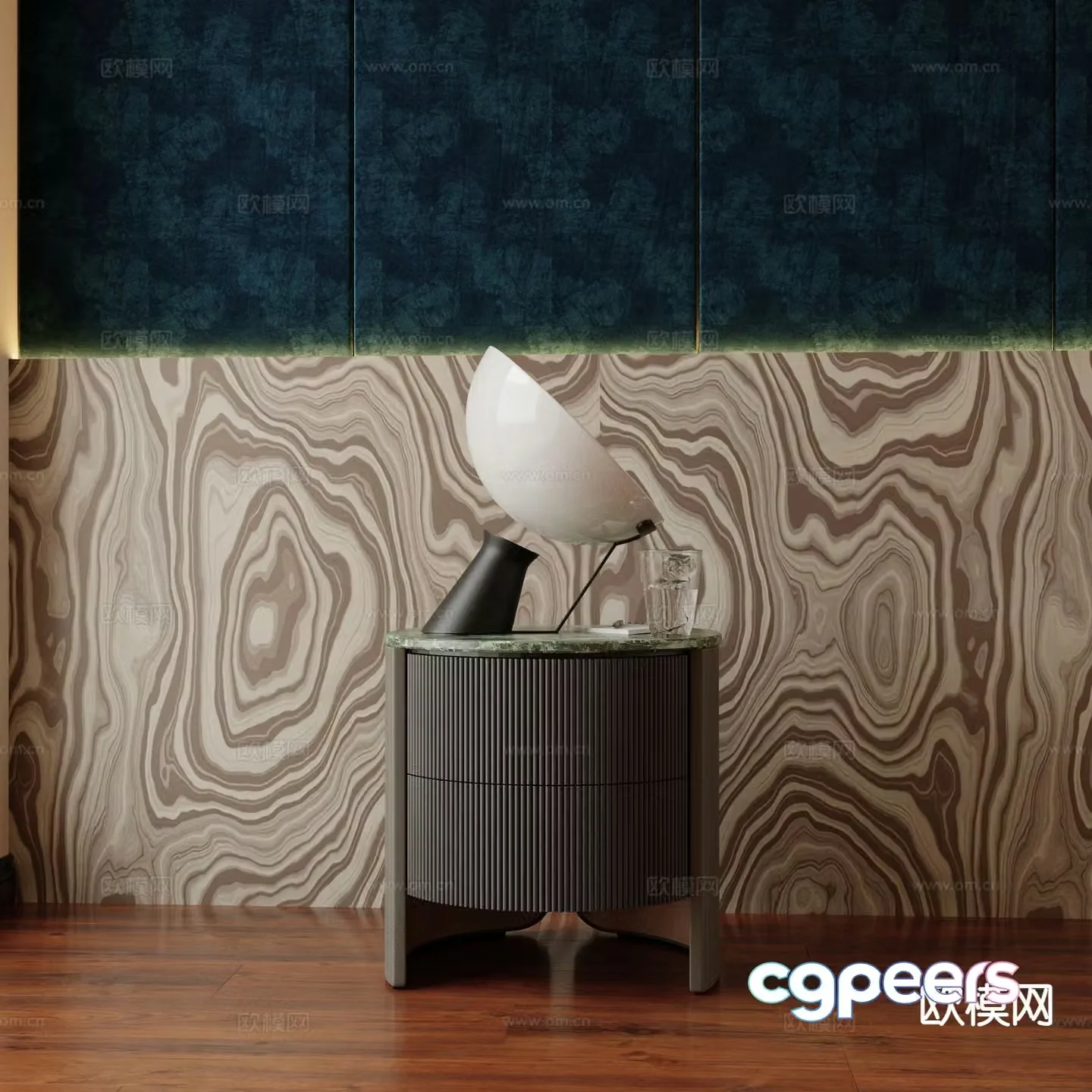 Modern bedside table 3d model