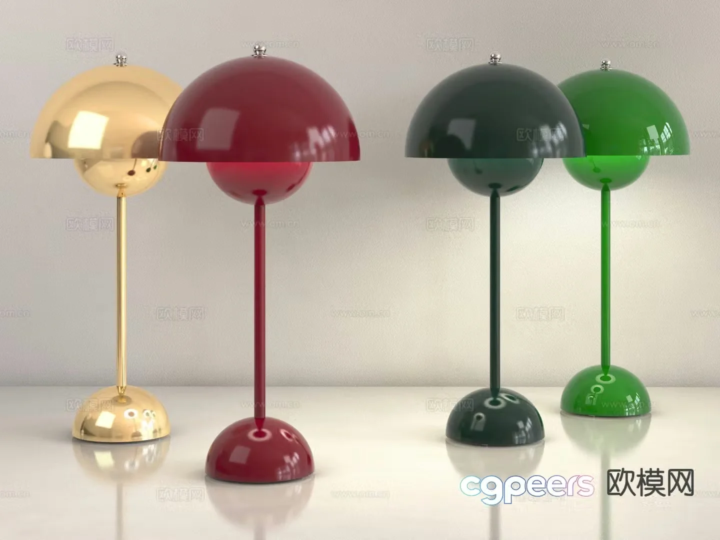 Creative table lamp bedroom table lamp 3d model
