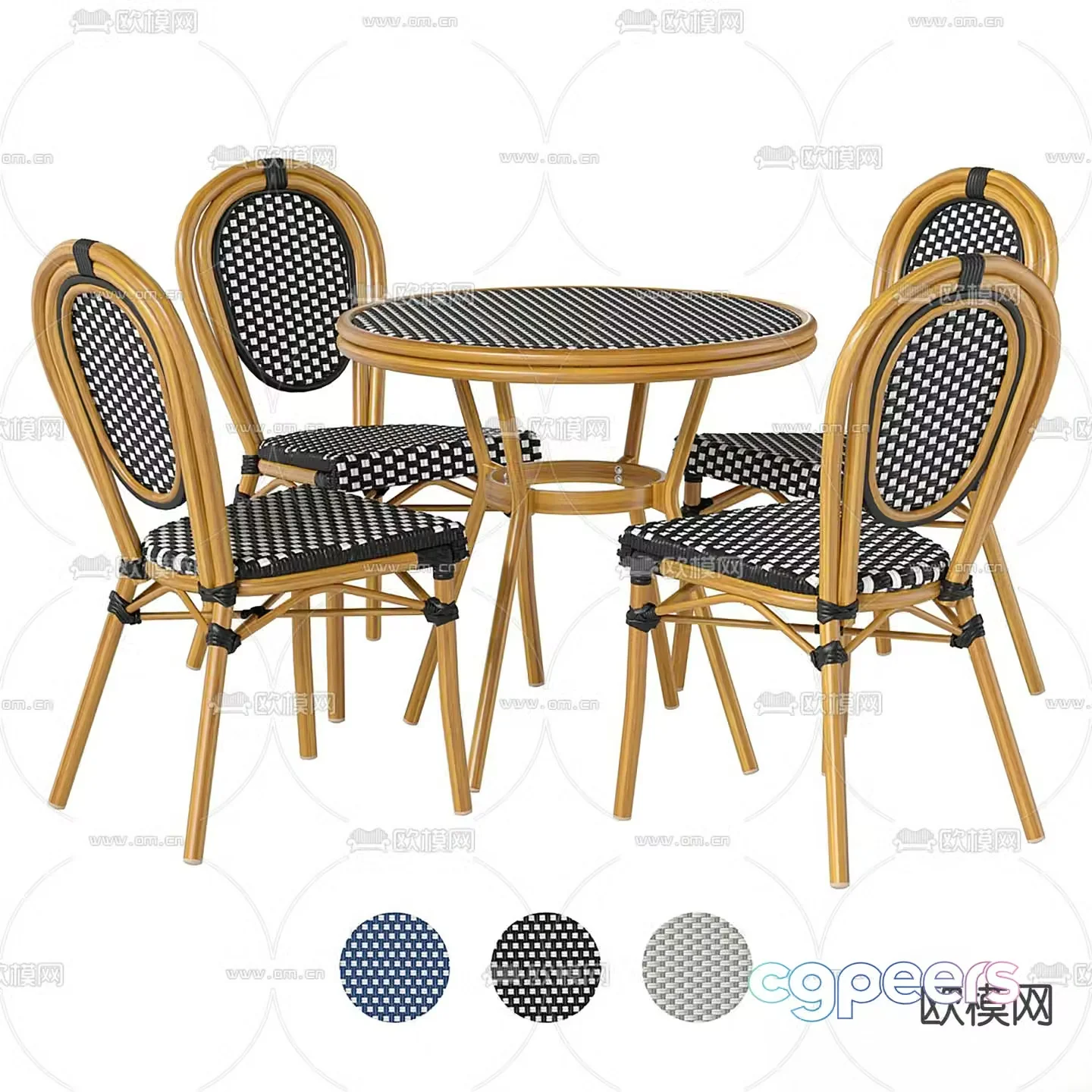 Outdoor tables and chairs leisure tables and chairs 3d model