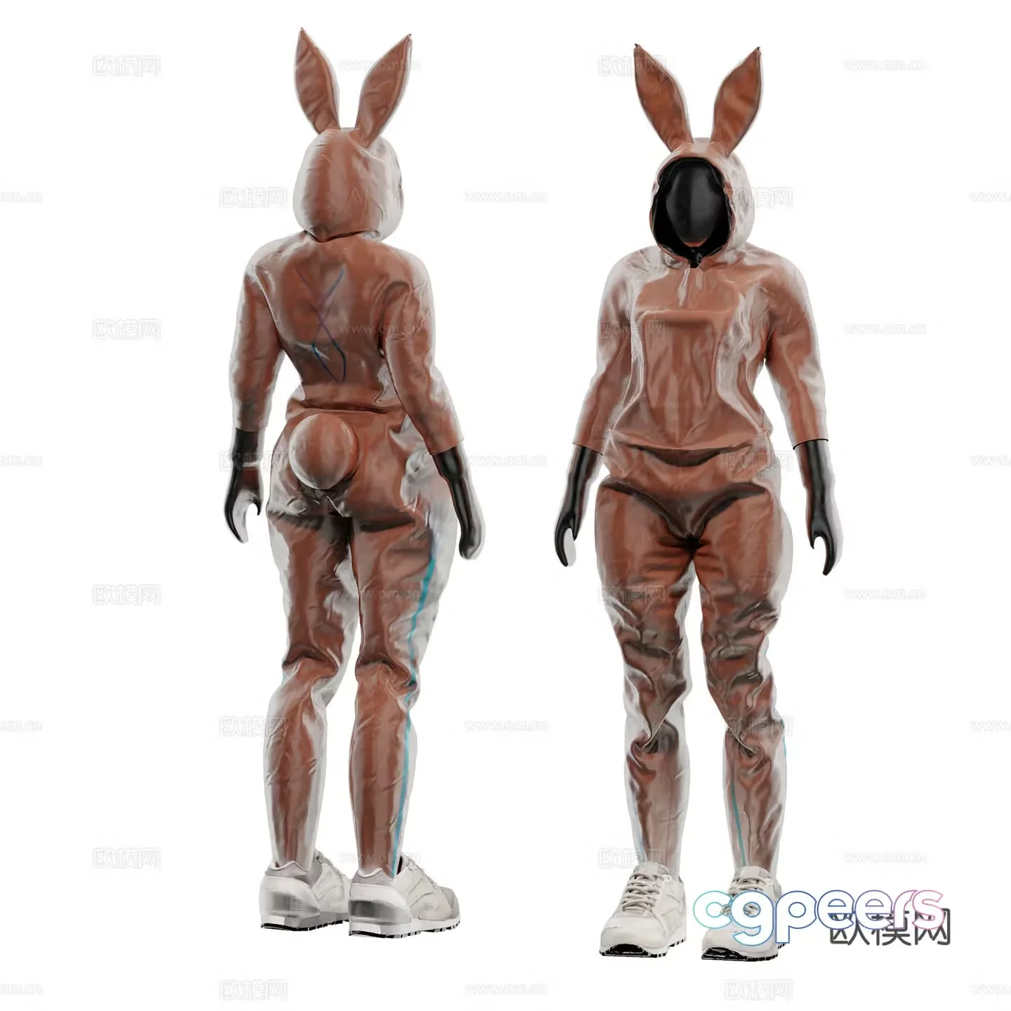 Sportswear model rabbit model 3d model