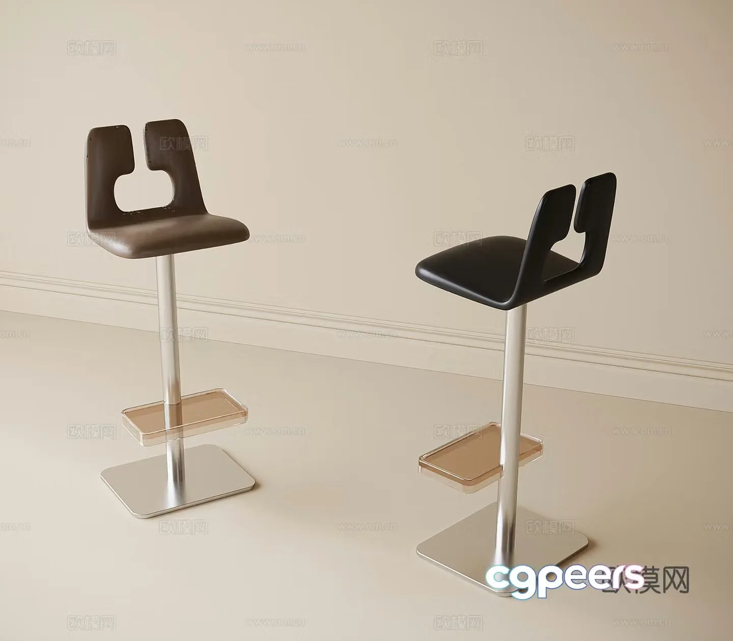 Modern bar chair 3d model