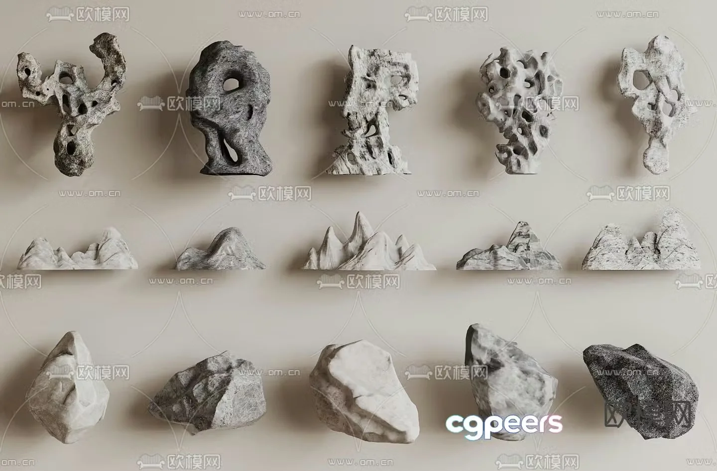 New Chinese style landscape stone Taihu stone stone stone sculpture 3d model