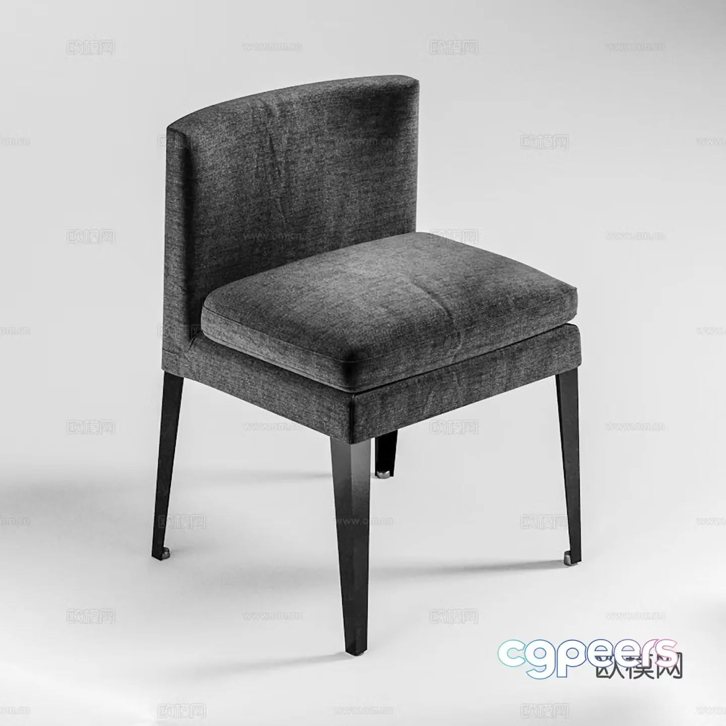 Modern leisure chair cloth chair book chair single chair 3d model