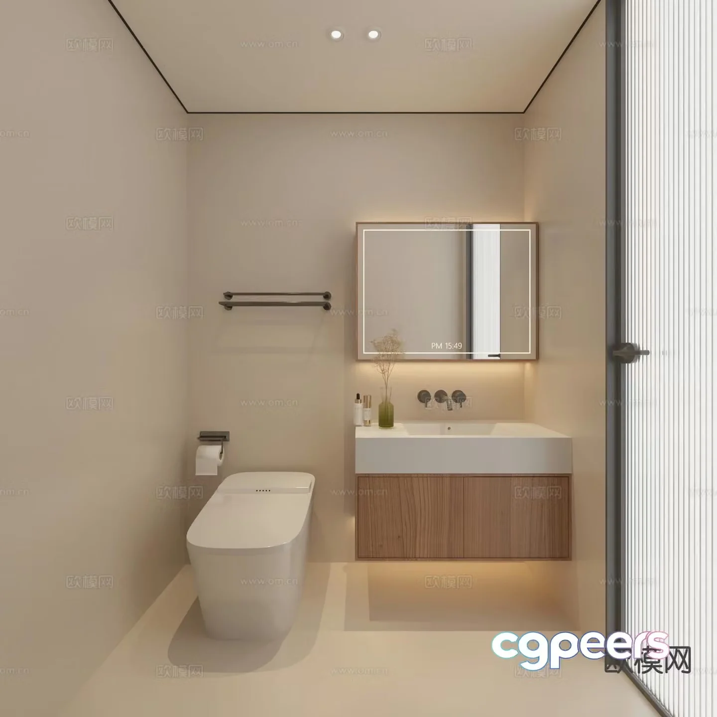 wabi-sabi bathroom bathroom 3d model