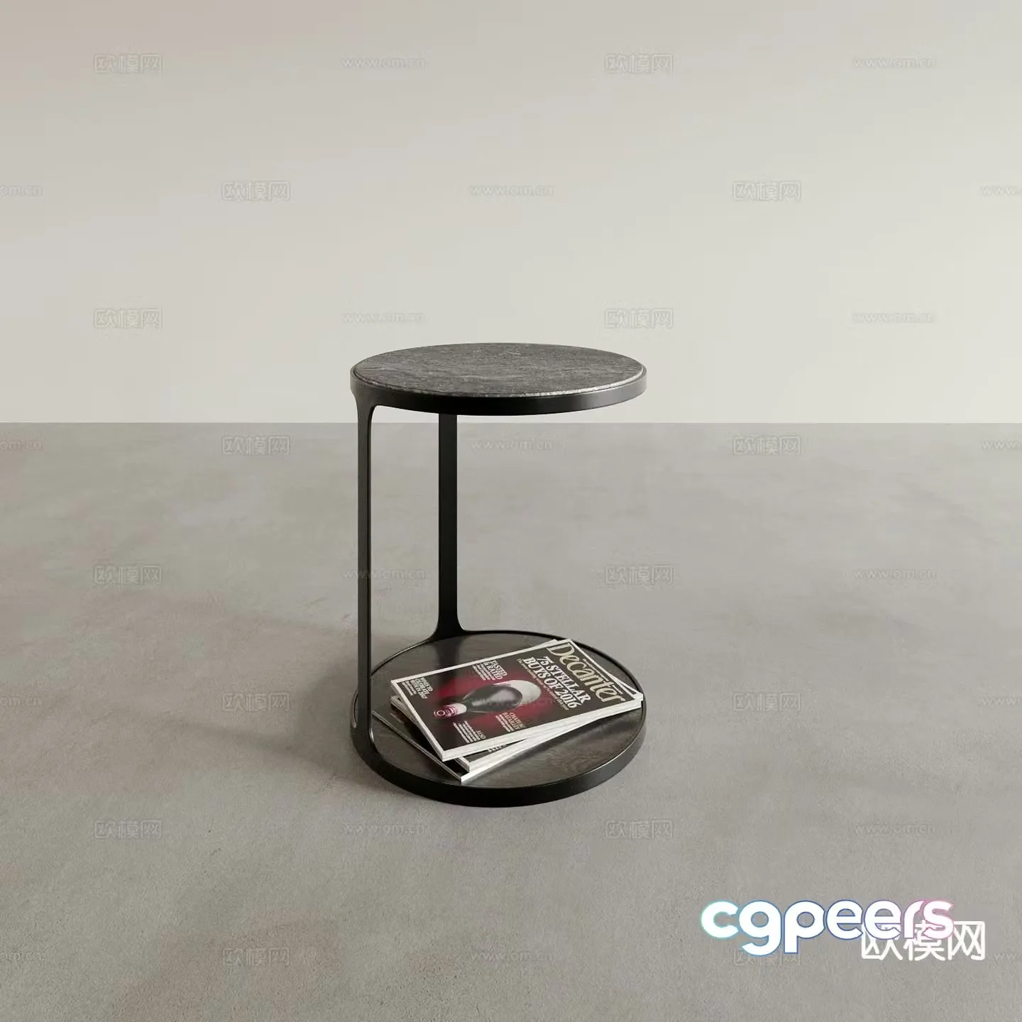 Modern corner table side table round table table table 3D model