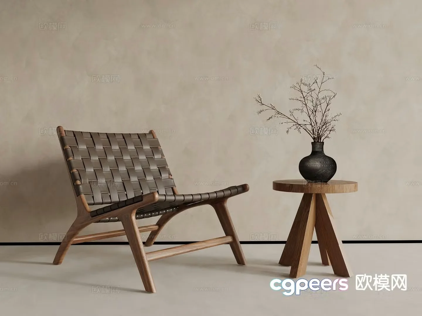 Medieval style leisure chair 3d model