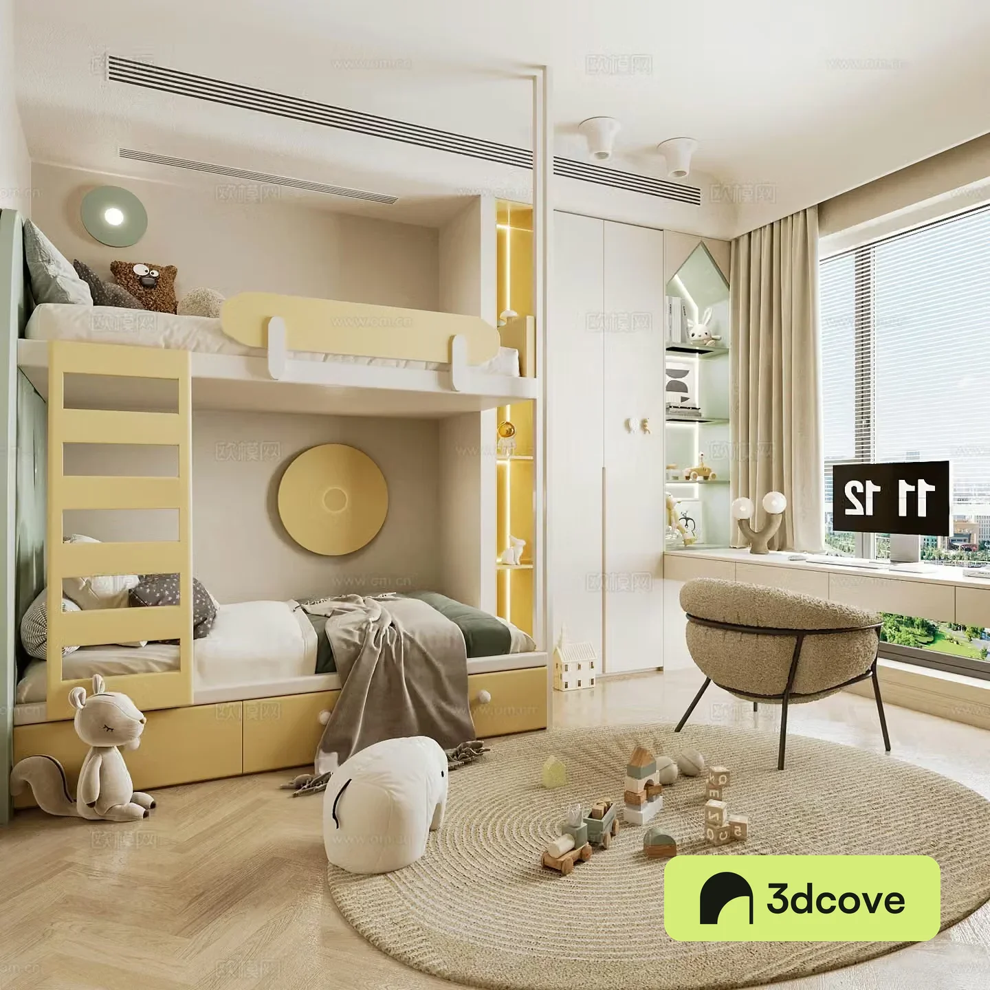 Modern children’s room boy’s room