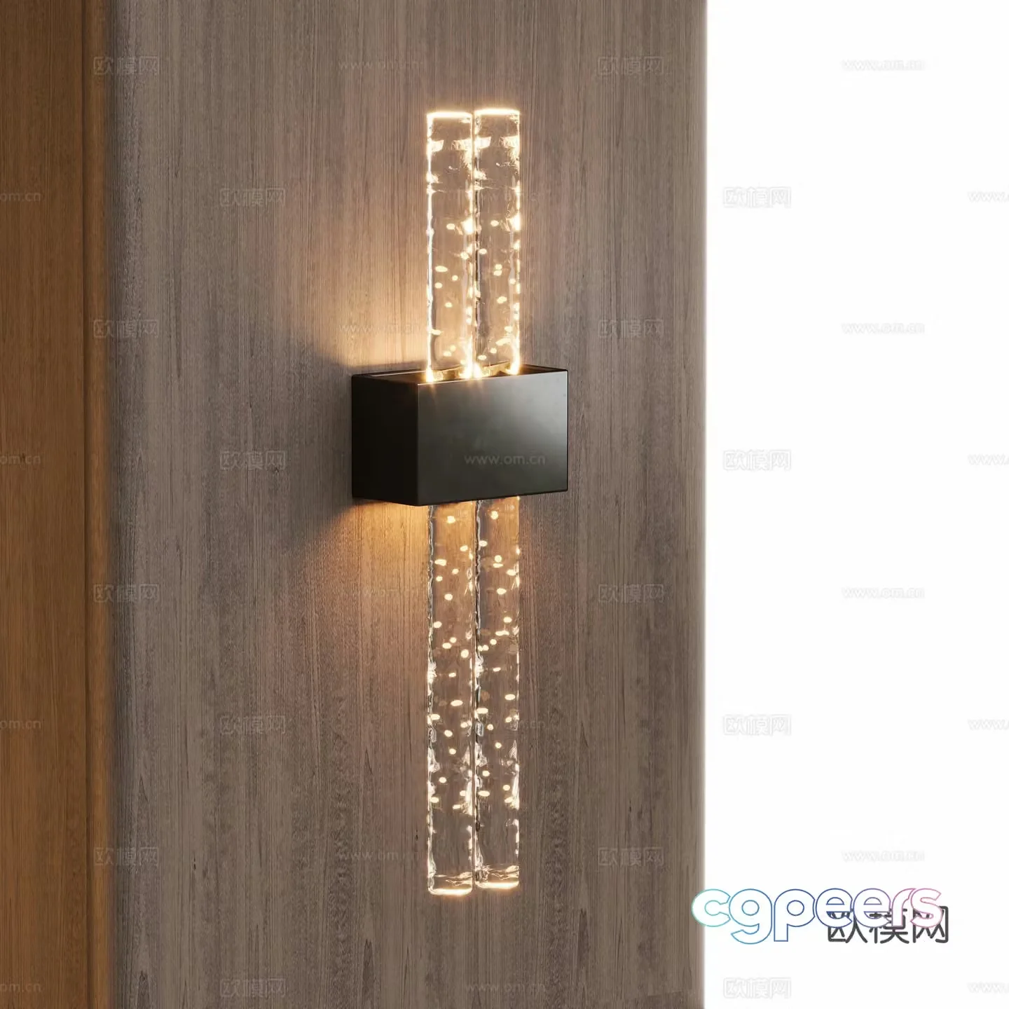Modern crystal column wall light 3d model