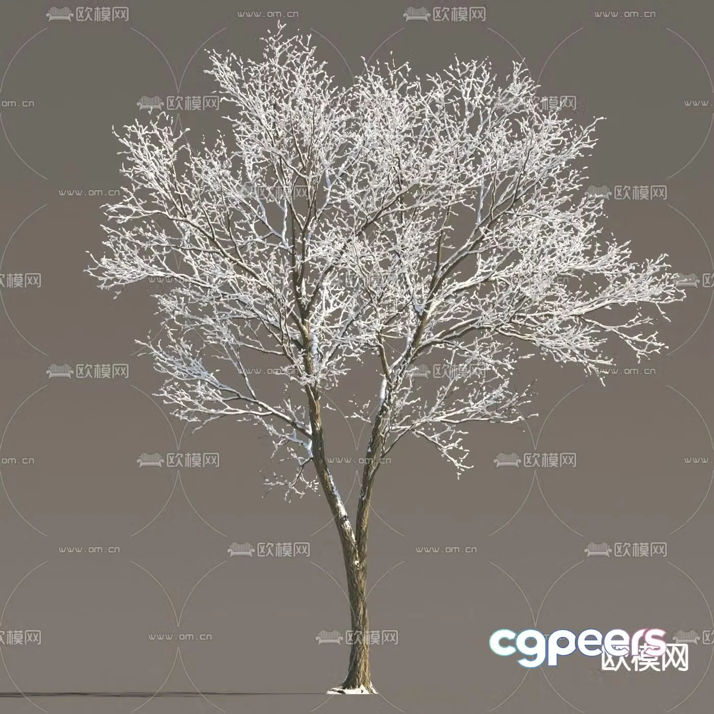 winter tree ice and snow tree frozen tree snow tree 3d model