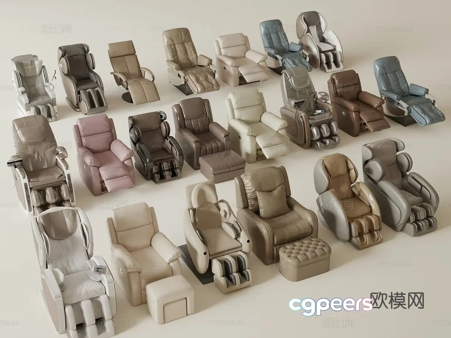 Modern massage chair 3d model