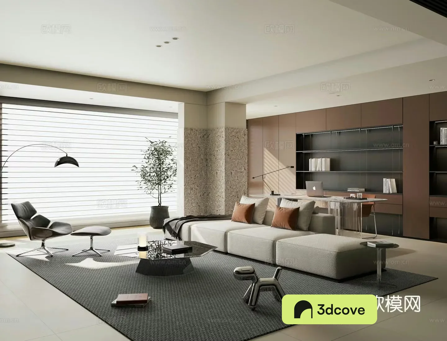 Italian modern home living room horizontal hall living room without lights large flat living room