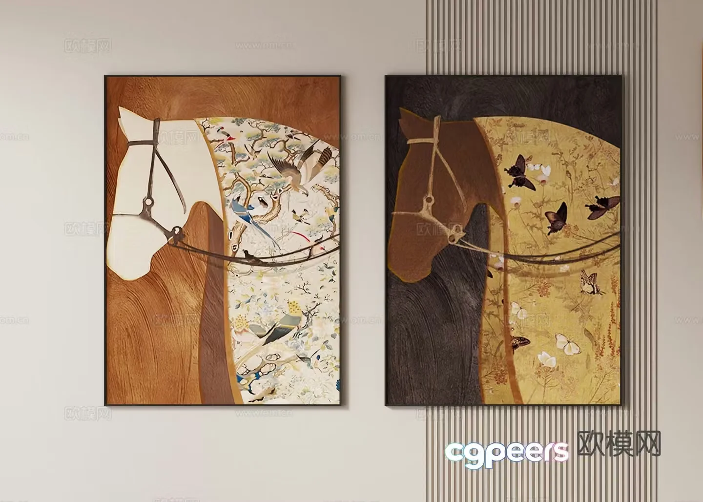 3D model of medieval style hanging painting