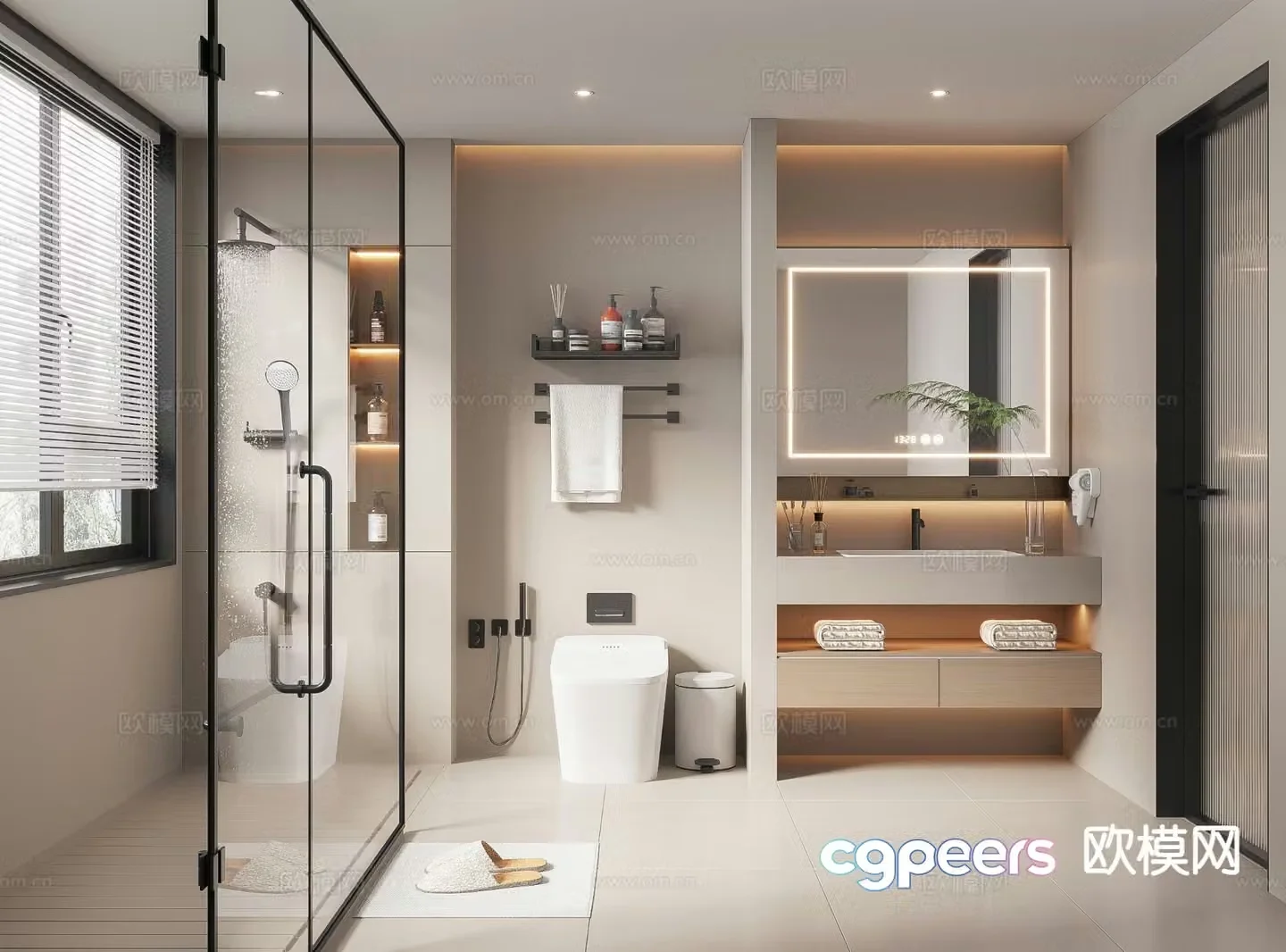 Modern bathroom bathroom 3d model