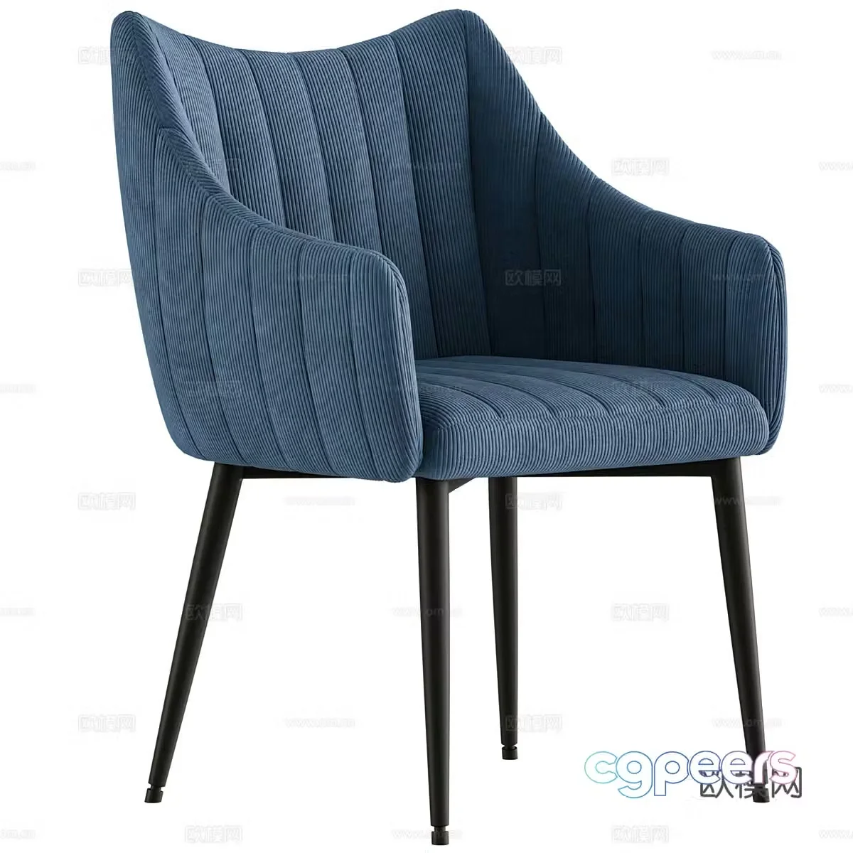 Modern Italian fabric chair 3d model