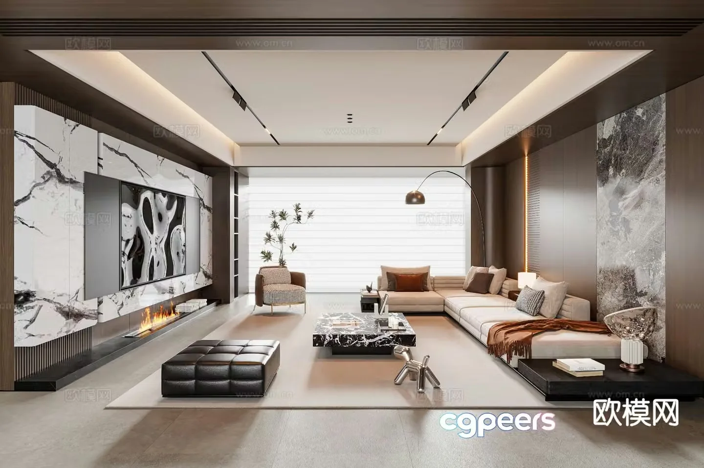 Italian living room 3d model